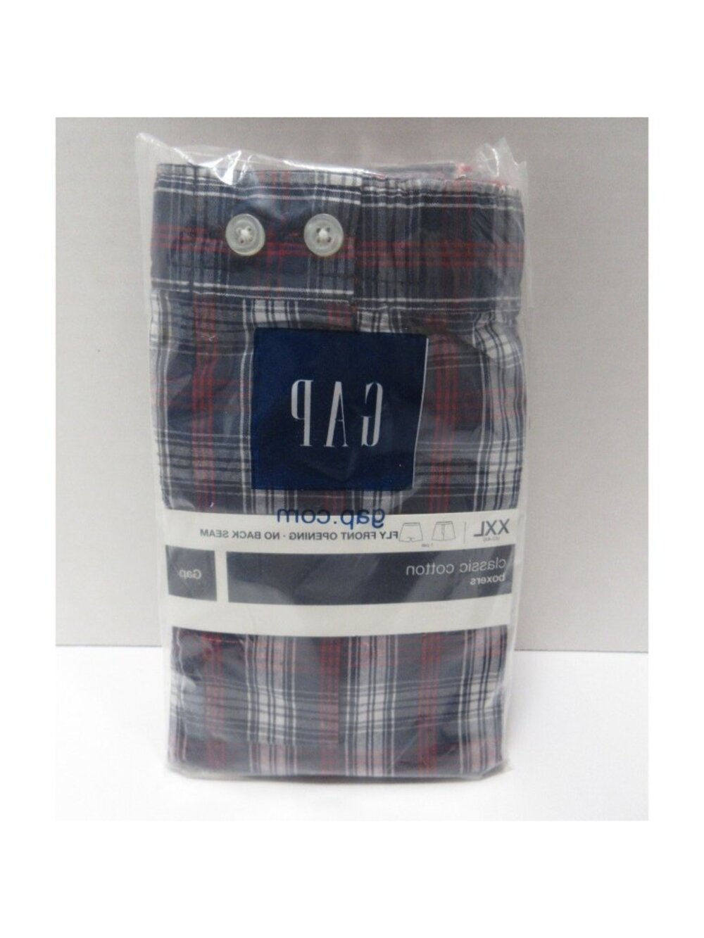 Gap Underwear XXL Red Boxer Shorts Plaid Classic Cotton Deadstock NEW
